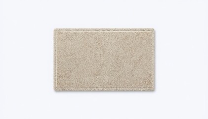Obraz premium Coarse Textured Fabric Mat with Speckled Pattern and Stitched Edges