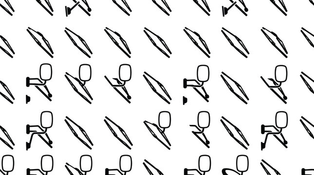 Hand drawn eyebrow tweezer outline pattern with cosmetic grooming background
