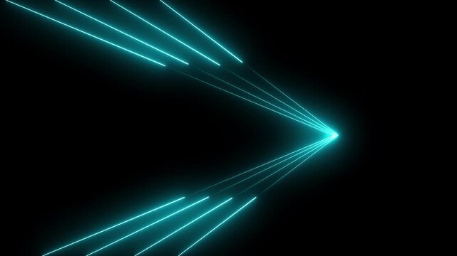 with neon lights match football isometric field video animation. black background, Football championship match versus teams intro sport motion grapic 4k loop..