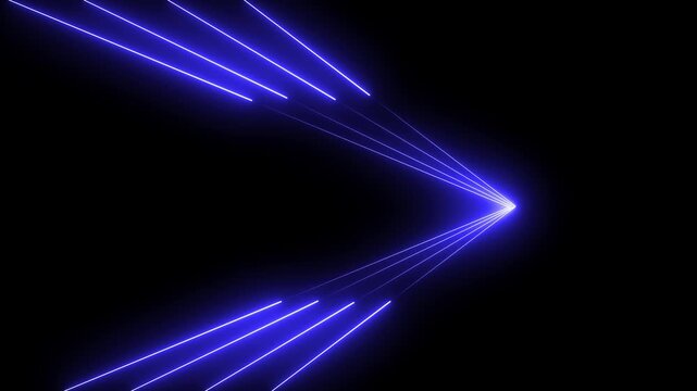 with neon lights match football isometric field video animation. black background, Football championship match versus teams intro sport motion grapic 4k loop..