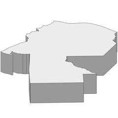 3D map dimension - continent North America country Guatemala © badrpost