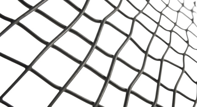 3d geometric wire mesh pattern isolated on transparent background