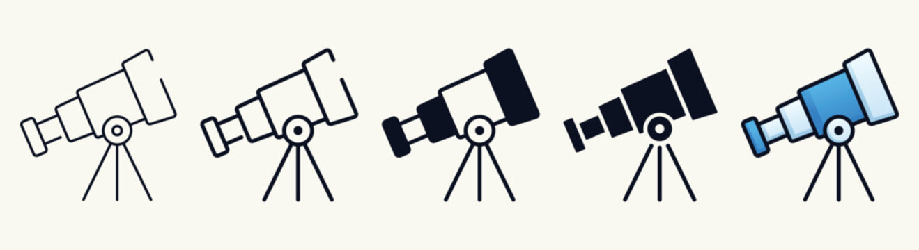 Telescope Icons Set