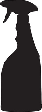 vector,silhouette of a cleaning spray bottle