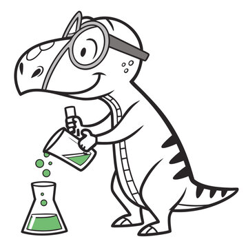 Scientist Chemist Parasaurolophus Chibi 1