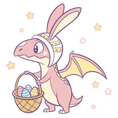 Spring Easter Bunny Pterodactyl Chibi 1 © Vectors