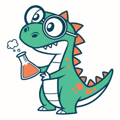 Fototapeta premium Alchemist Baby Velociraptor Chibi