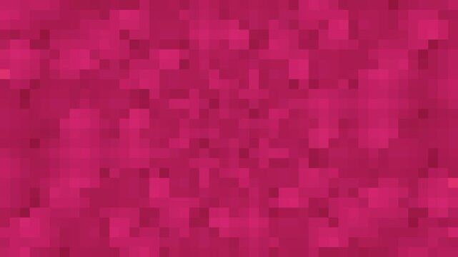 Pink monochrome pixel mosaic forms a smooth digital background with subtle gradient blocks and modern geometric texture.