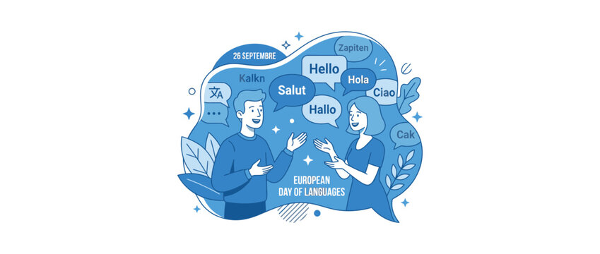 People Communicating in Different Languages Concept