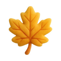 Fototapeta premium PNG Soft plush autumn leaf illustration.