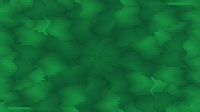 Green digital glitch waves create a distorted signal effect across a modern technology background.