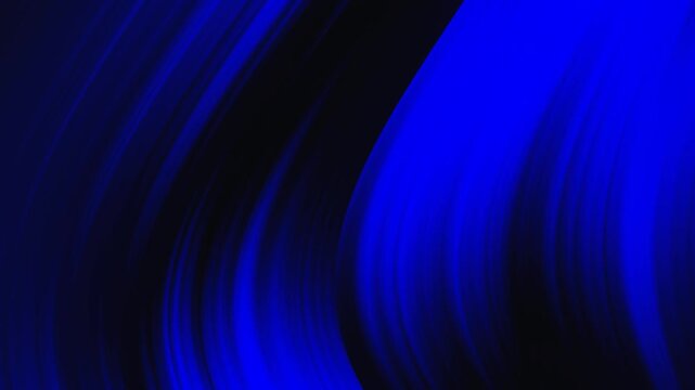 Dark blue flowing wave animation with smooth gradient curves soft glow motion and seamless loop background.