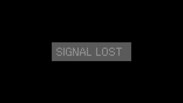 Digital broadcast interruption indicating a complete loss of transmission and connection, displaying an on-screen error message for a no signal scenario, highlighting technical issues