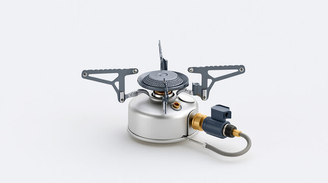 Portable Camping Gas Stove Isolated on White Background