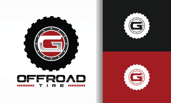 G Letter Tire Tread Logo