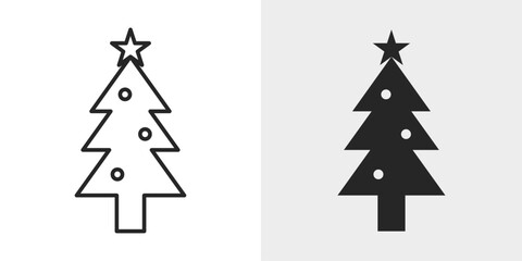 Fototapeta premium Christmas Holiday Icon represents festive celebrations, seasonal traditions, and winter holidays with editable outline and filled vector illustration.