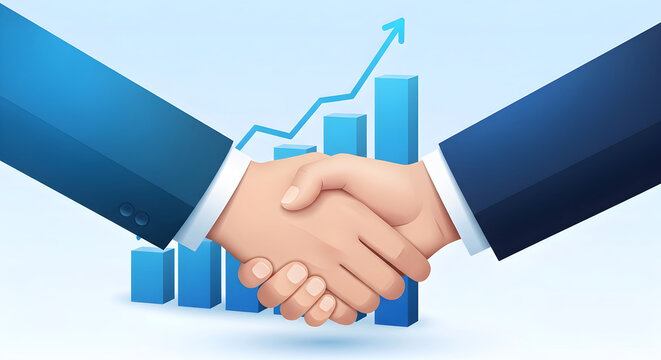Professional Business Handshake Symbolizing Successful Growth and Strategic Partnership Development for Corporate Success