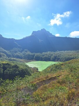 The Mount Kelud crater is an active volcanic crater lake located at the summit of Mount Kelud (1,731 meters above sea level), situated precisely at the border of Kediri, Blitar, and Malang.