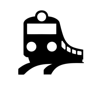 TF 002: Railway station, or Railways, or Trains signs. Transportation facilities illustration on transparent background. 

