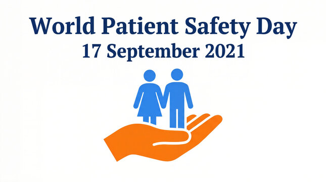 World patient safety day concept symbolizing human care with healthcare