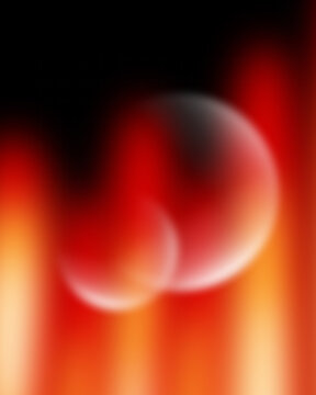 Fiery red and orange abstract background with glowing circular light orbs abstract background wallpaper