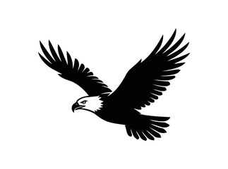 Fototapeta premium Majestic Bald Eagle Soaring Through the Sky.