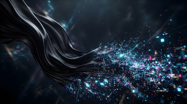 abstract background with stars and dust in bigbang space 