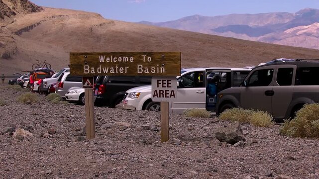 Wide shot of the badwater Basin