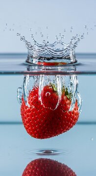 Crimson Descent: Strawberry's Aquatic Bloom