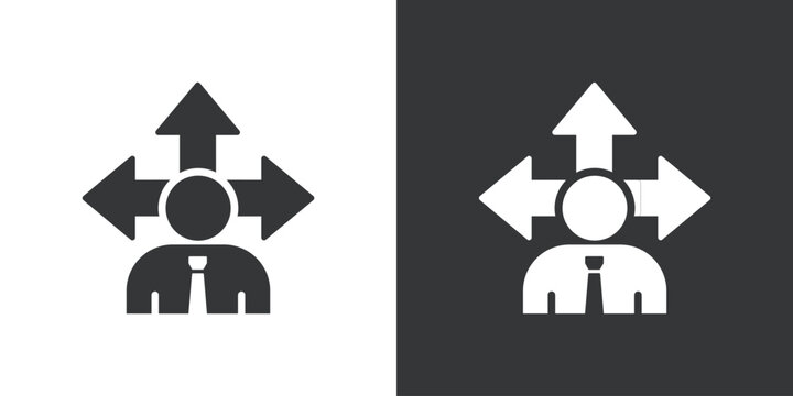 Strategic Direction icon. Solid glyph series icon