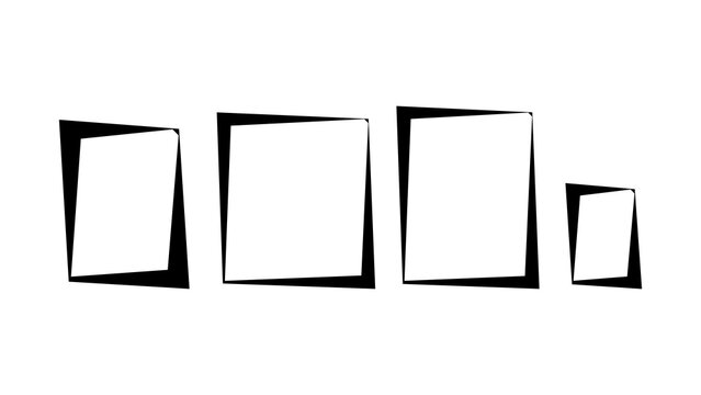 cool unique shape stile photo frame set vector icon design png iages 16 to 9 retio