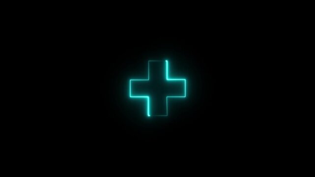 Bold plus symbol peeks through torn white paper, a statement of positivity and addition. Motion graphics of plus icon concept.