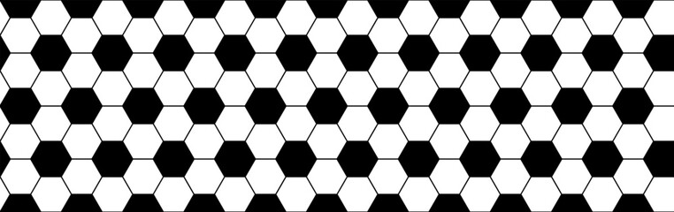 Football ball hexagon soccer honeycomb pattern goal net lace bee foot. This stock illustration combines a soccer ball design with a honeycomb structure for a geometric backdrop and seamless. © Елена Сорокина