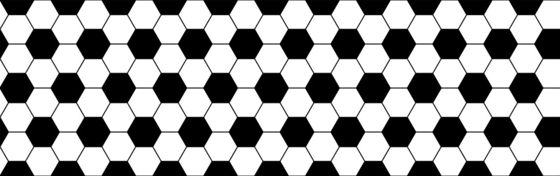 Football ball hexagon soccer honeycomb pattern goal net lace bee foot. This stock illustration combines a soccer ball design with a honeycomb structure for a geometric backdrop and seamless.