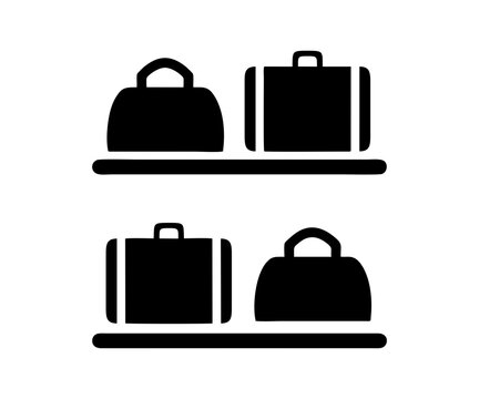 PF 012: Baggage storage or left baggage sign illustration on transparent background. 
