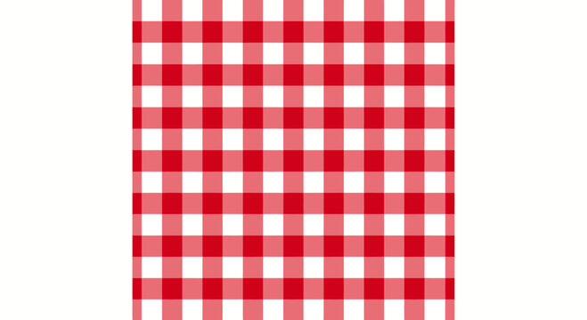 A flat illustration red and white gingham pattern a flat illustration