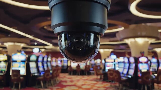 Surveillance camera in the casino.