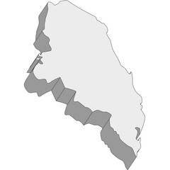 3D map dimension - continent North America country Honduras © badrpost