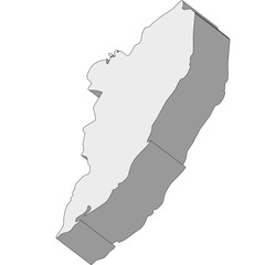 3D map dimension - continent North America country Honduras © badrpost