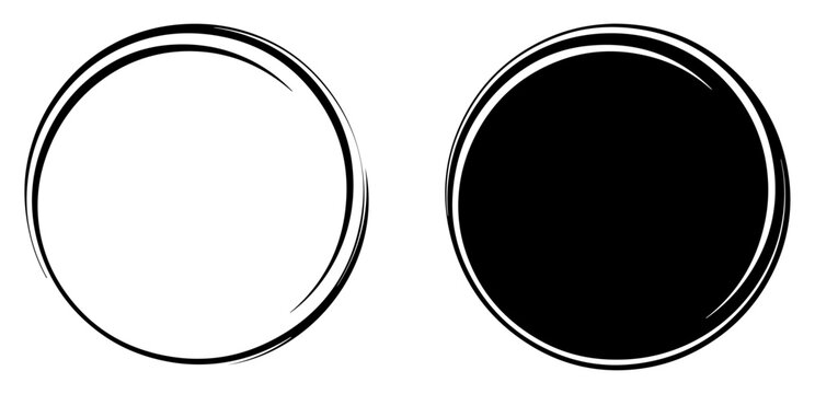 hand drawn circle doodle icon