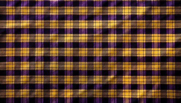 Black Purple And Yellow Plaid Background
