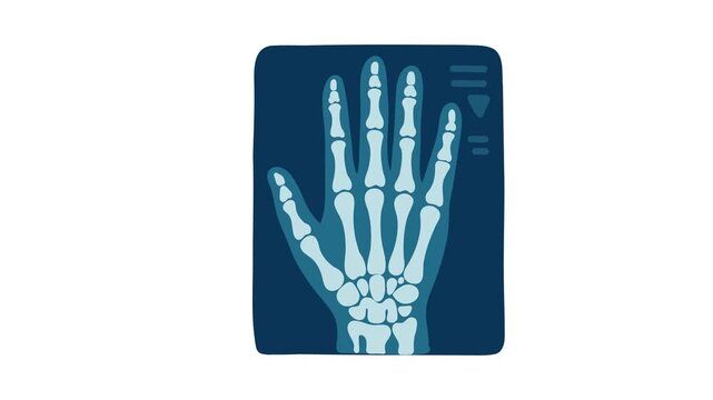 animation of hand x ray radiography image