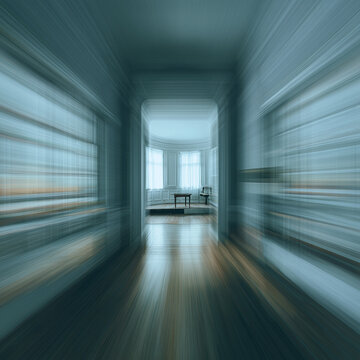 dizzy view in hallway