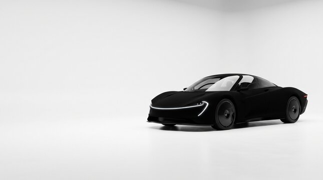 Modern Electric Sports Car Concept with Aerodynamic Design