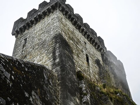 Royal Medieval Castle Keep Historic Stone Fortress Documentary Architecture Heritage Photograph Today