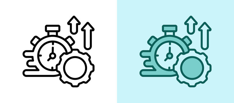 Time Optimization whiteblue icon