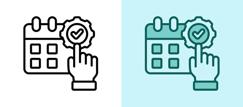 Schedule Control whiteblue icon