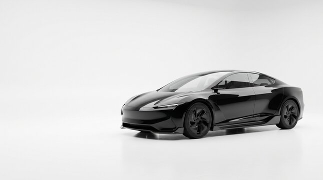 Modern Electric Sports Car Concept with Aerodynamic Design