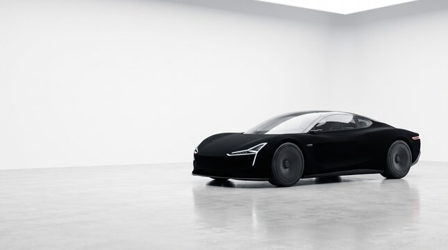Modern Electric Sports Car Concept with Aerodynamic Design