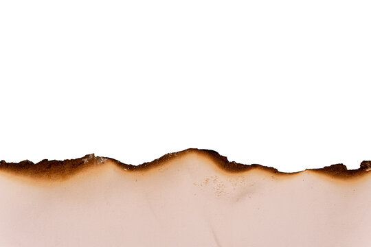 Grunge Burnt Vintage Paper Edge with Dark Charred Brown Border